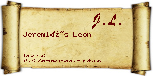 Jeremiás Leon névjegykártya